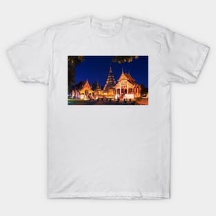 Wat Phra Singh at dusk, Chiang Mai, Thailand T-Shirt